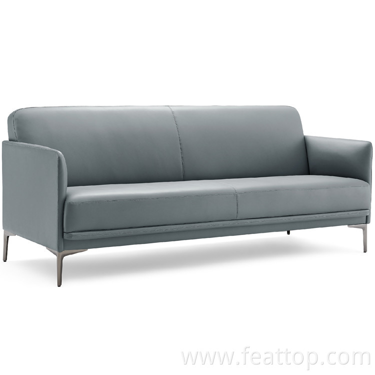 High Quality Company Hotel Hall Lounge Sofa Chair Short Thicken Soft Leather Lounge Chair